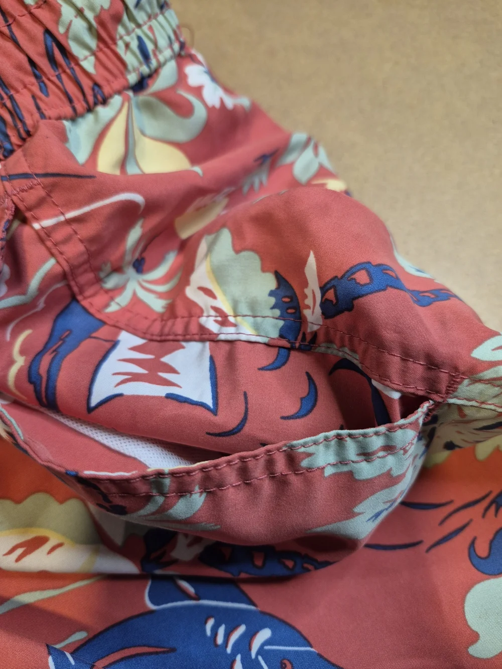 Polo by Ralph Lauren Coral Tropical Print Swim Trunks 4553